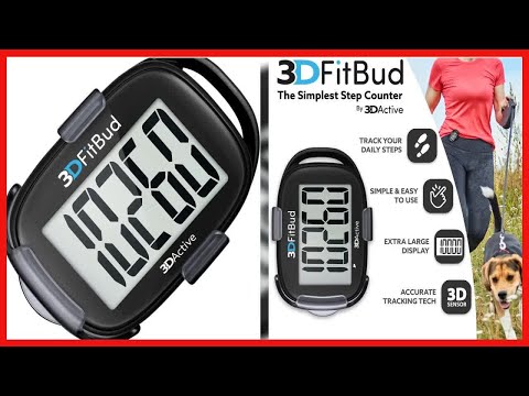 3DFitBud Simple Step Counter Walking 3D Pedometer with Clip and Lanyard, A420S