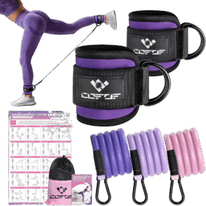 Ankle Resistance Bands With Cuffs for Working Out, Kickbacks, Hip, Leg